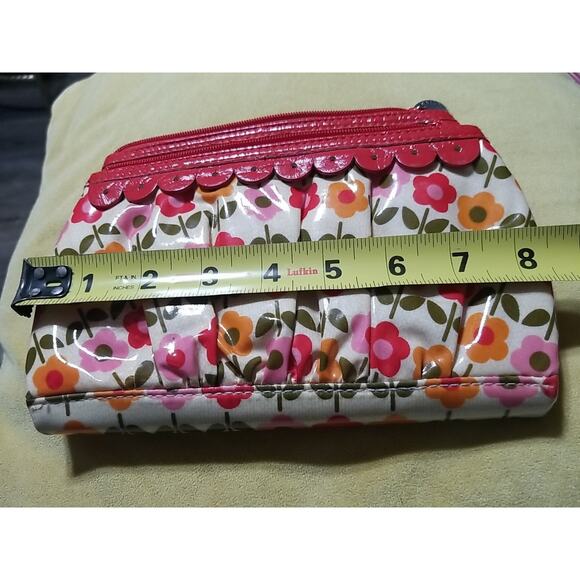 VERA BRADLEY Frill Collection Folkoric Twice As Nice Cosmetic Bag Clutch Wallet - Picture 11 of 11